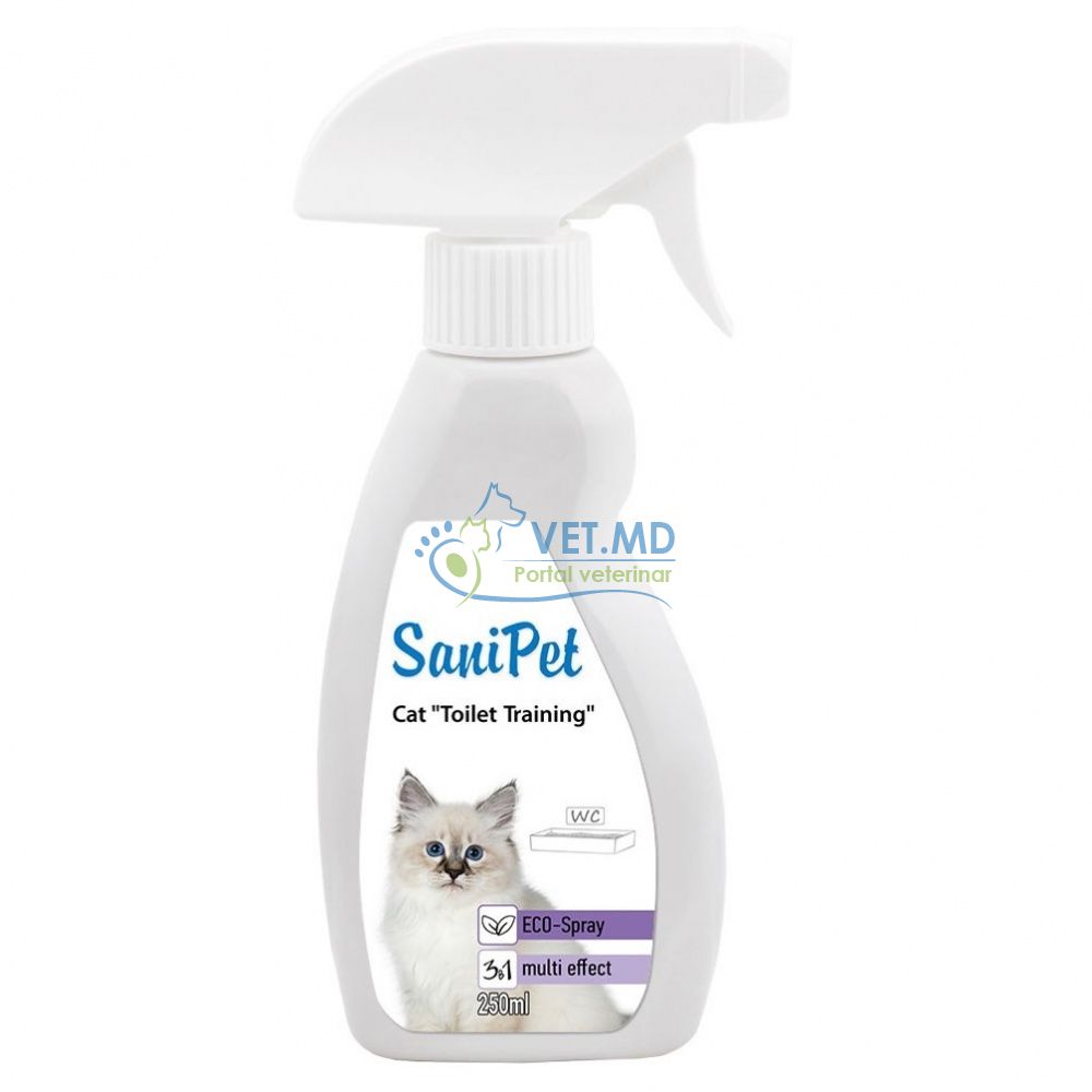 Sani Pet Spray de antrenament toaletă pentru pisici, 250 ml